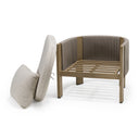 Salvora - Outdoor Beige Fabric & Grey Rope Chair
