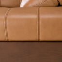 Sandstone - Modern Brown Leather Sofa Set w/ Electric Recliners