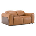 Sandstone - Modern Brown Leather Sofa Set w/ Electric Recliners