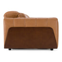 Sandstone - Modern Brown Leather Loveseat w/ 2 Electric Recliners