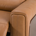Sandstone - Modern Brown Leather Sofa w/ 2 Electric Recliners