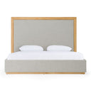 Santa Barbara - Modern Grey Fabric + Natural Bed