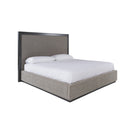 santa barbara - modern grey fabric + grey wash bed