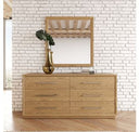 Santa Barbara - Modern Grey Fabric + Natural Bedroom Set