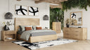 santa monica - modern natural oak bed