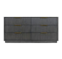 Santa Barbara + Santa Monica - Modern Grey Fabric + Grey Wash Bedroom Set