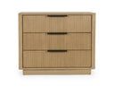 Santa Monica - Modern Natural Oak 3 Drawer Nightstand