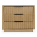 Santa Monica - Modern Natural Oak 3 Drawer Nightstand