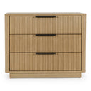 Santa Monica - Modern Natural Oak 3 Drawer Nightstand