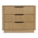 Santa Monica - Modern Natural Oak 3 Drawer Nightstand
