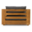 Santorini - Outdoor Olefin Fabric + Natural Teak Lounge Chair