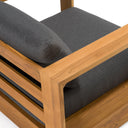 Santorini - Outdoor Olefin Fabric + Natural Teak Lounge Chair