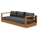 Santorini - Outdoor Olefin Fabric + Natural Teak Sofa