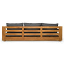 Santorini - Outdoor Olefin Fabric + Natural Teak Sofa