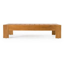 Skaros - Outdoor Grey Olefin Fabric + Eucalyptus Sectional Sofa + Coffee Table Set