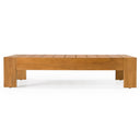 Santorini - Outdoor Grey Olefin Fabric + Natural Teak Sofa Set