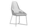 Sarah Modern Pearl Grey Leatherette Dining Chair (Set of 2)