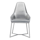 Sarah Modern Pearl Grey Leatherette Dining Chair (Set of 2)