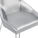 Sarah Modern Pearl Grey Leatherette Dining Chair (Set of 2)