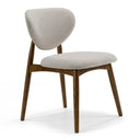 Savannah - Mid-Century Modern Grey Fabric + Walnut Dining Chair