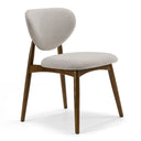 Savannah - Mid-Century Modern Grey Fabric + Walnut Dining Chair