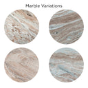 Abra 76" Dining Table in Toronto Marble Top and Light Mango Base, view 7