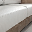 Cordova Modern Bronze & White Leather Sofa Set