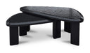 Sophie Outdoor Nesting Table Set Charcoal Lacquer