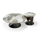 Schiff - Modern Marbled Ceramic Coffee Table Set
