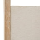 Sergio - Modern Beige Fabric + Natural Oak Canopy Bed