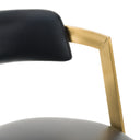 Shandra - Black Leatherette + Gold Counter Stool