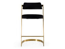 Shandra - Black Velvet + Gold Counter Stool