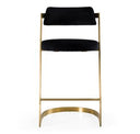 Shandra - Beige Leatherette + Gold Counter Stool