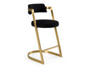 Shandra - Black Velvet + Gold Counter Stool