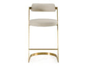 Shandra - Beige Leatherette + Gold Counter Stool
