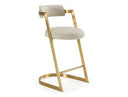 Shandra - Beige Leatherette + Gold Counter Stool