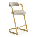 Shandra - Beige Leatherette + Gold Counter Stool