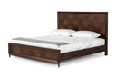 Shane - Modern Acacia & Brass Bed