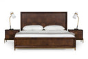 shane - modern acacia & brass bed