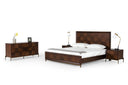 shane - modern acacia & brass bed