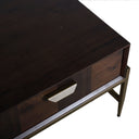 Shane - Modern Acacia & Brass Coffee Table