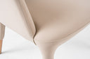 Shannon - Modern Beige Vegan Leather + Rosegold Dining Chair
