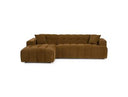 Shapiro - Modern Brown Fabric Sectional Sofa w/ Left Facing Chaise