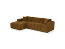 Shapiro - Modern Brown Fabric Sectional Sofa w/ Left Facing Chaise