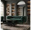 Sheila - Transitional Green Fabric Chair