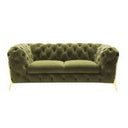 Sheila - Transitional Green Fabric Chair