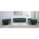 Sheila - Transitional Green Fabric Chair