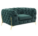 Sheila - Transitional Green Fabric Chair