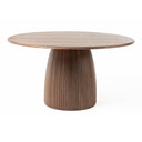 Sheridan - Mid-Century Modern Walnut + Grey Fabric Dining Set, view 2