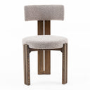 Sheridan - Mid-Century Modern Grey Fabric + Walnut Dining Chair